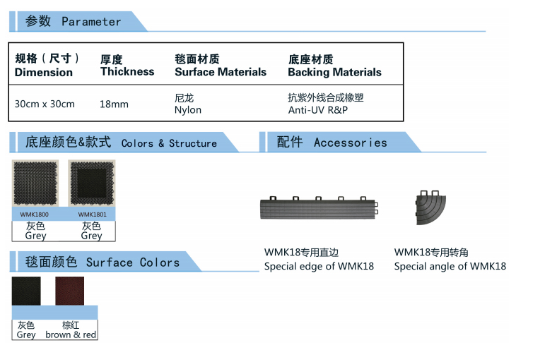 WMK18拼装式模块防滑地垫参数