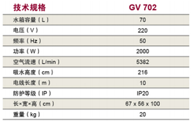 GV 702干湿两用吸尘器