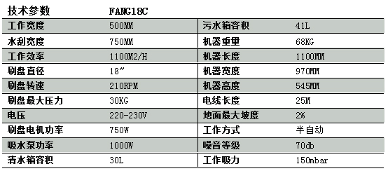 威霸FANG18C手推式洗地机